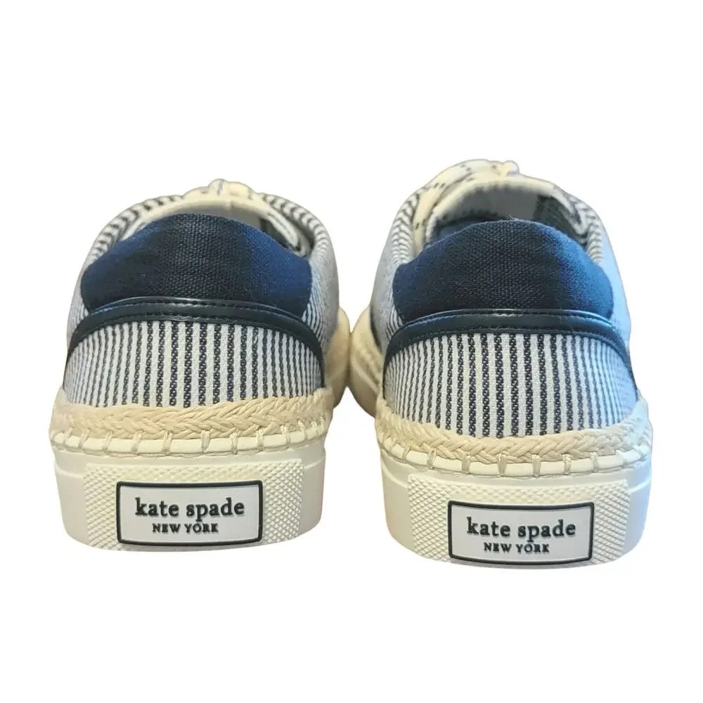 Kate Spade Women Boat Party Espadrille Sneakers Size US 9.5B Blazer Blue Striped